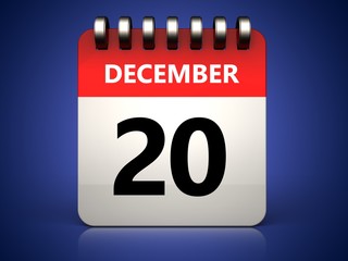 3d 20 december calendar