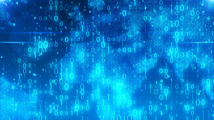 Obraz premium Digital World Map in Computer Variant