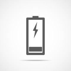 Charging battery icon. Vector Illustration