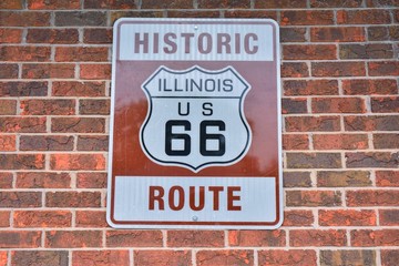 Fototapeta premium Historic Route 66 sign.