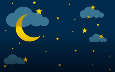 Obraz na płótnie Canvas Night sky. Vector illustration.