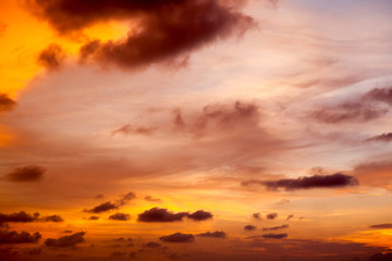 colorful sky and cloud