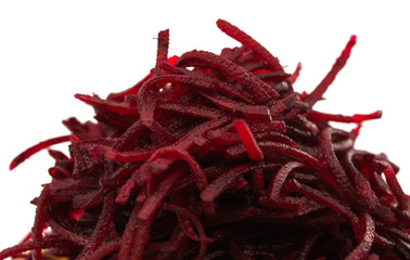 red grated beet isolated