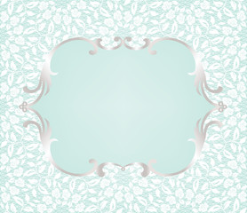 Background with silver frame