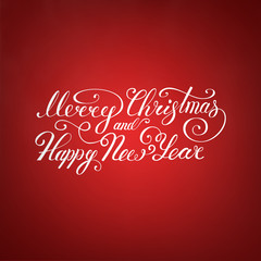 Merry Christmas Text .Happy New Year vector illustration lettering design EPS 10. Christmas card