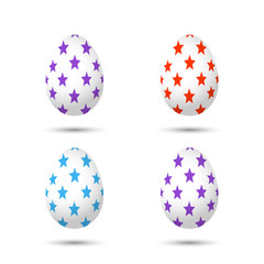 Set of easter eggs icon. Vector Illustration.