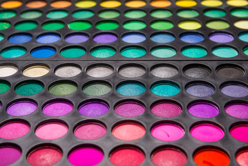 Colorful make-up eye shadow palette