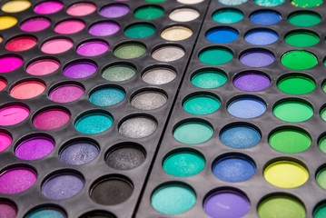 Colorful make-up eye shadow palette