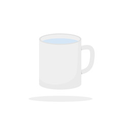 Mug icon in flat design. Vector illustration