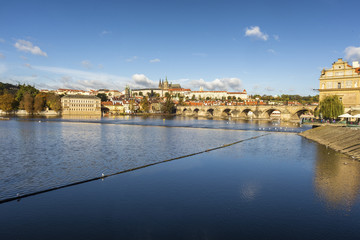 Naklejka premium Beautiful cityscape in Prague