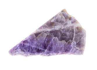 amethyst polished violet texture on an isolated white background