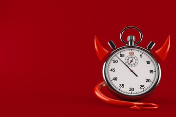 Stopwatch with devil horns