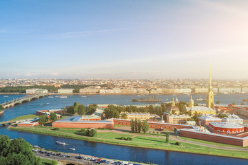 Aerial view of the Peter and Paul Fortress, St. Petersburg