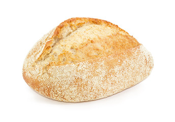 Wheat sourdough bread with bran closeup