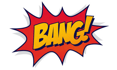 Comic Knall BANG! Rot Orange
