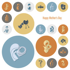 Happy Mothers Day Icons