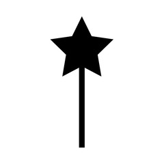 Magic wand it is black icon .