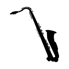 Saxophone it is black icon .