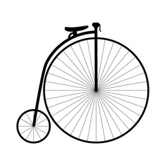 Retro bicycle it is black icon .