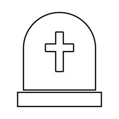 Fototapeta premium Tomb stone black icon .