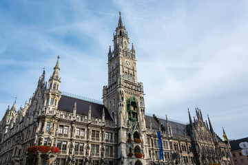 Fototapeta premium Town hall at the Marienplatz in Munich, Germany