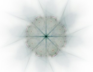 Abstract design of white powder cloud against dark background