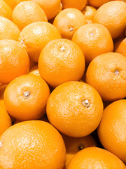 Pile of Navel Oranges in the fruit market