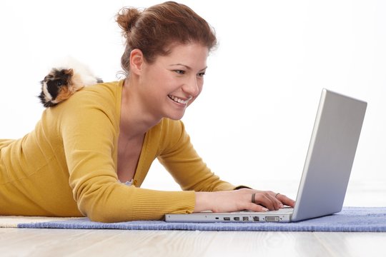 Young women working at home