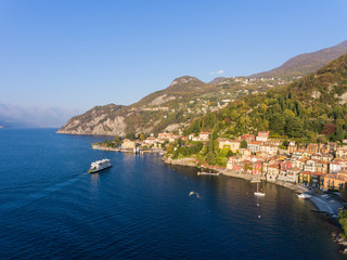 Fototapeta na wymiar Touristic destination on lake of Como in Italy. Holidays in lombardy