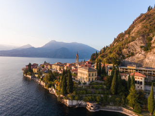 Famous destination on Como lake in Italy. Village of Varenna