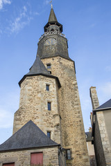Obraz premium Dinan. La tour de l'horloge. Côtes d’Armor. Bretagne