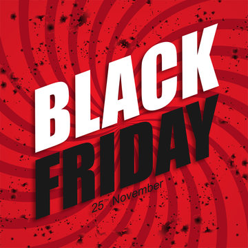 Black Friday sale banner. November 25th