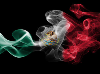 Mexico national smoke flag
