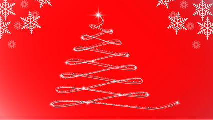 Sparkly Red Christmas Tree