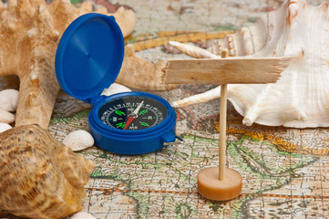 old map and compass