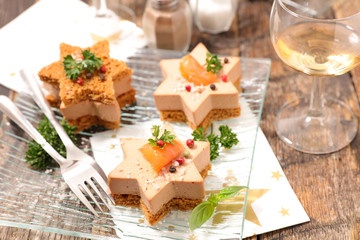 christmas toast with foie gras