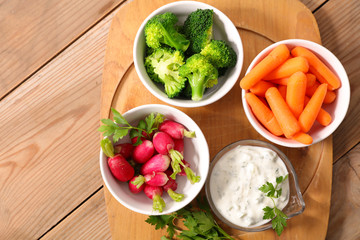 vegetable and dips
