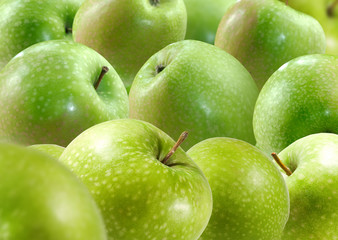 image of green apples close-up