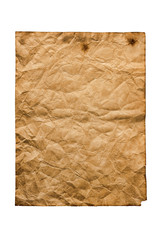 old paper isolated on a white background