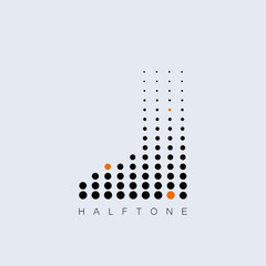 Foot halftone digital symbol
