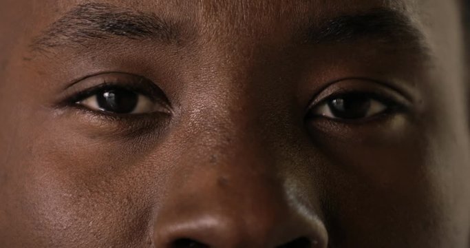Eyes of african man closeup