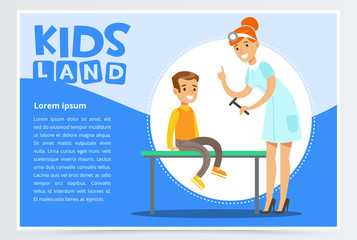 Therapist neurologist with a hammer.