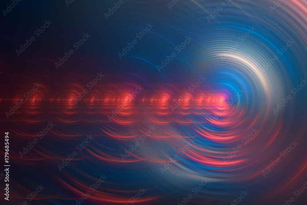 Wall mural blue and red circular motion abstract background