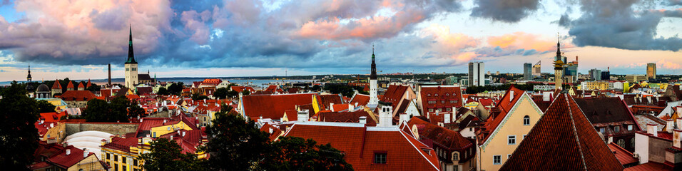 Aerial view of Tallinn old town, Estonia