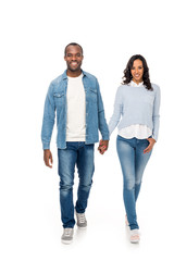 african american couple holding hands