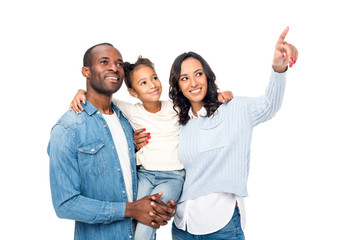 Obraz premium happy african american family