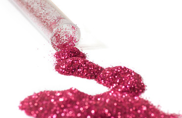 mage of red sparkles closeup