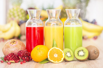 Fresh healty juice from fruits
