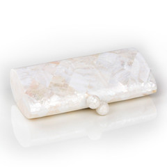 Women's handbag isolated white background.