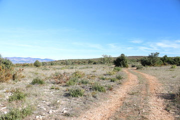 Chemin des verriers, hérault, france